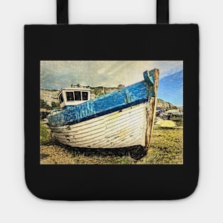 Neglected Fishing Boat Art Tote