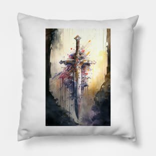 Watercolor Shortsword Pillow