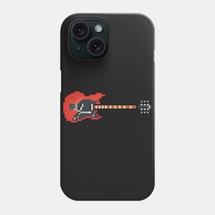 Pixel Red Hot Smashing Guitar Phone Case