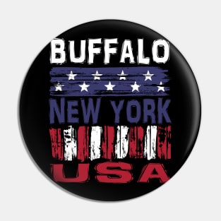 Buffalo New York USA T-Shirt Pin