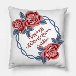 Happiness Blooms From Within Pillow