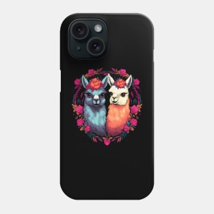 Alpaca Couple Valentine Phone Case