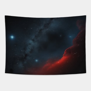 Space, stars, fantasy, pattern, si-fi, dark blue Tapestry