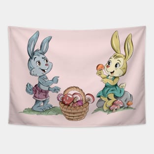 Happy Rabbits Tapestry