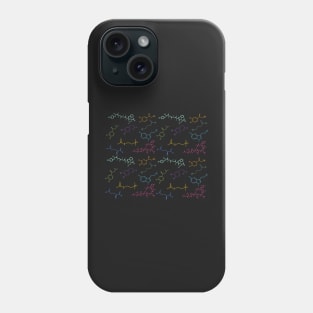 Neurotransmitters Pattern Happy Chemicals Phone Case