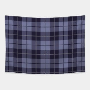 Blue Tartan Pattern Tapestry