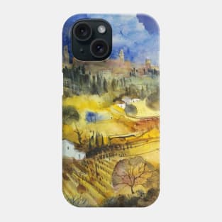 Tuscan landscape - San Gimignano Phone Case