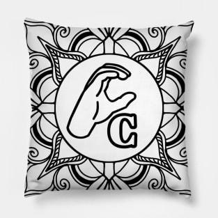The letter "C" of American Sign Language - Gift Pillow