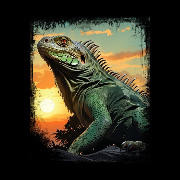 Iguana Sunset for Iguana Lover by Pro Design 501