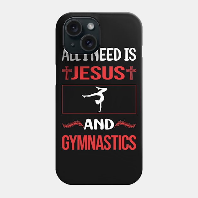 Funny Jesus Gymnastics Gymnast Phone Case by Happy Life