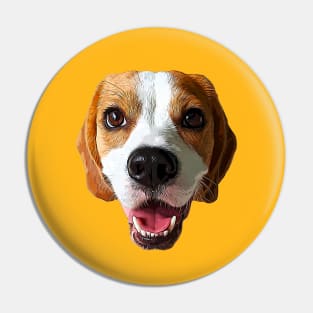 Beagle Head for Beagle Dog Lovers Pin