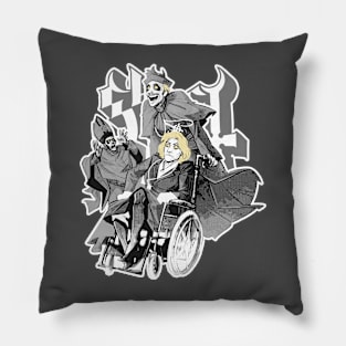 Funny Ghost Dark Grey Pillow