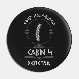 Cabin #4 in Camp Half Blood, Child of Demetra – Percy Jackson inspired design Pin