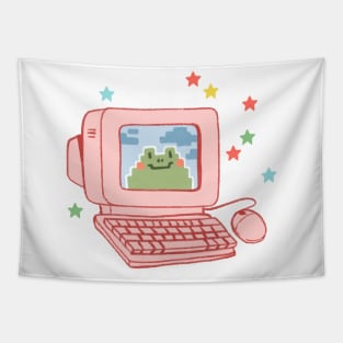 Computer frog Tapestry