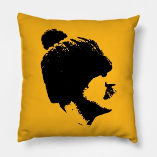 Man with mustache silhouette Pillow