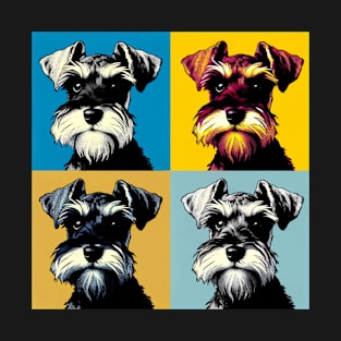 Pop Retro Standard Schnauzer Art - Cute Puppy T-Shirt