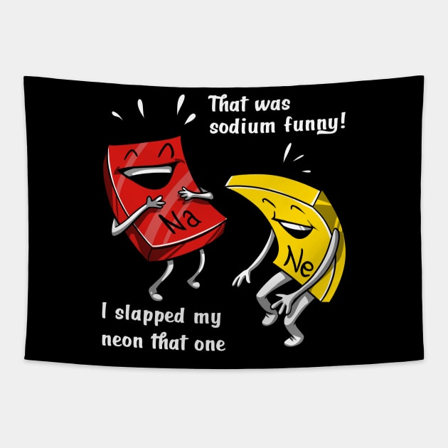 Chemistry That Was Sodium Funny School Joke Tapestry by underheaven