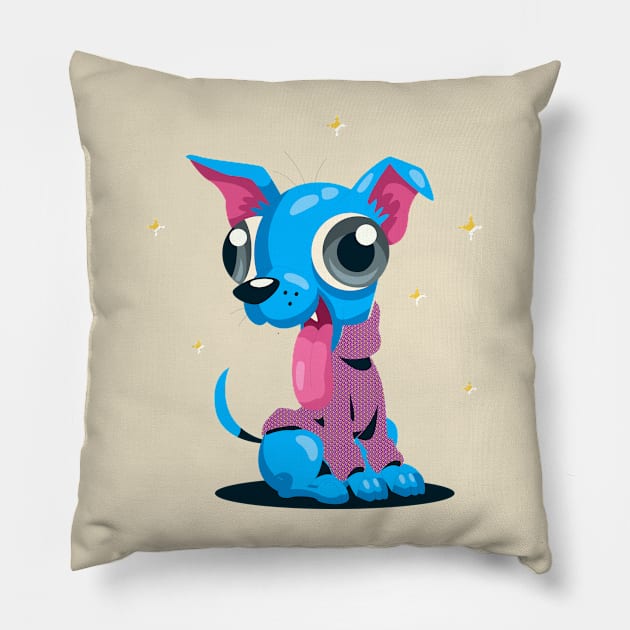 Chihuahua Cartoon Funny Pillow by Mako Design 