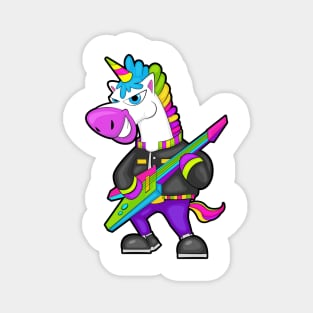 Unicorn as Musician with Guitar Magnet