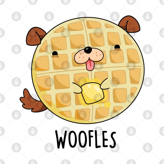 Woofle Cute Doggy Waffle Pun by punnybone