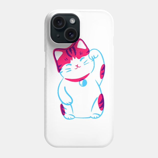 Lucky Kitty 3-D Phone Case by machmigo