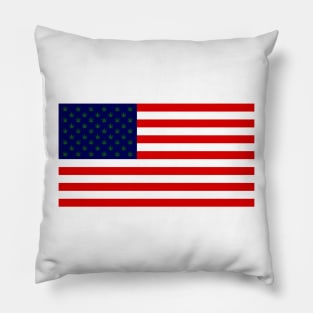 USA flag with hemp leaves Pillow