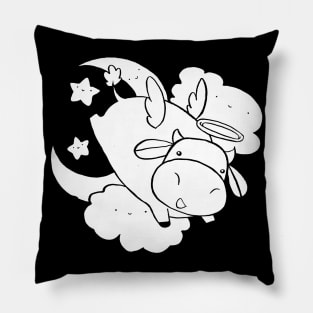 Angel Cow - White Color Pillow