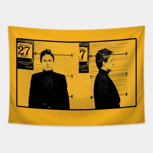 Ted Bundy Serial Killer Police Mugshot Retro Pop Art Styled Design Tapestry