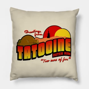 Greetings from Tatooine Pillow