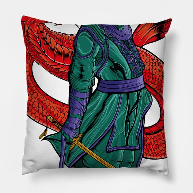 samurai Reborn Pillow by Wakdang