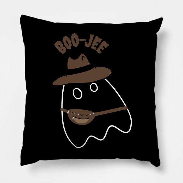 BOO-JEE Ghost Pillow by Cotton Candy Art