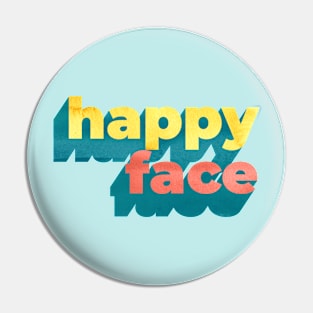 Happy Face word art Pin