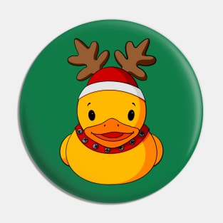 Reindeer Hat Rubber Duck Pin
