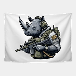 Tactical Rhino Tapestry