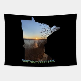 Minnesota State Outline (Frontenac State Park) Tapestry