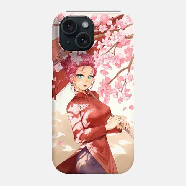 Cherry Blossom Viewing Phone Case by RobustaArt