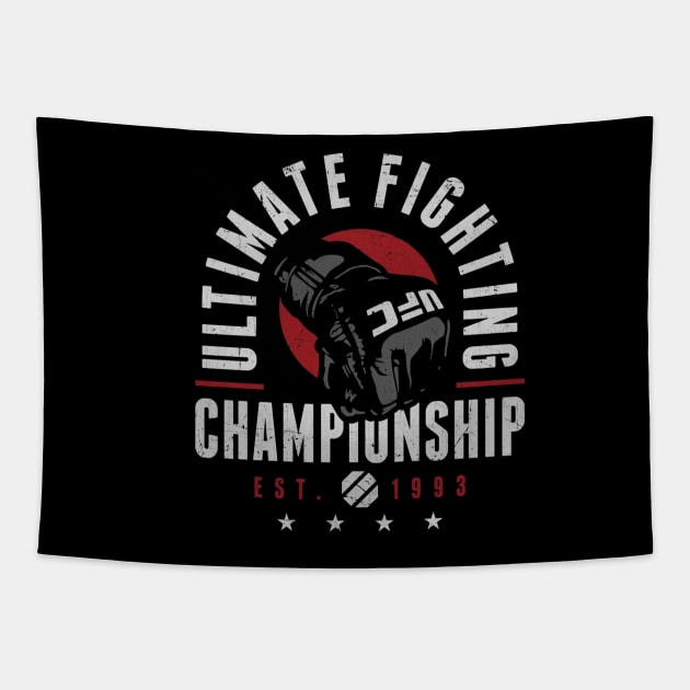 UFC Ultimate Fighting Championship Vector Tapestry by ganisfarhan