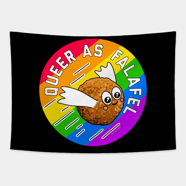 Queer As Falafel Tapestry by Art by Veya