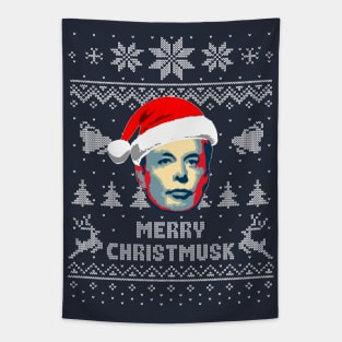 Merry Christmusk Christmas Parody Tapestry