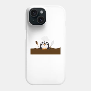 Penguin with Chef Hat in Chocolate Phone Case