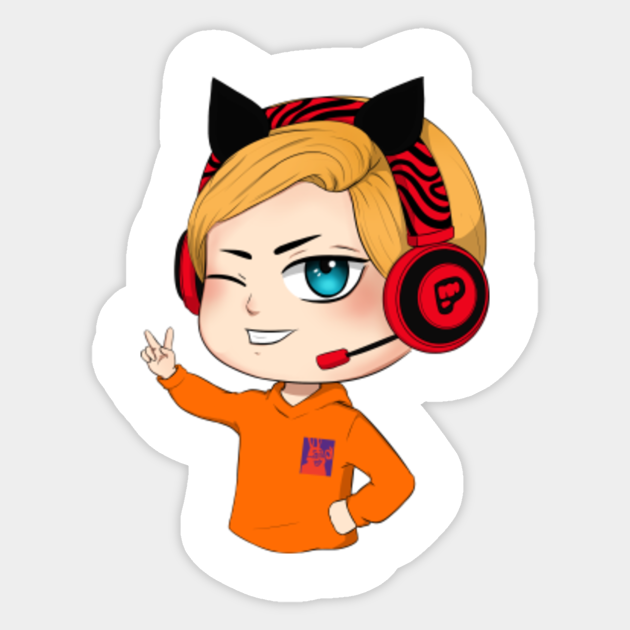 Cute Chibi Pewdiepie: Peace - Pewdiepie - Sticker | TeePublic