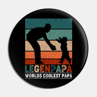 Fathers Day Grandpa LegenGrandpa World's Coolest Grandpa Pin