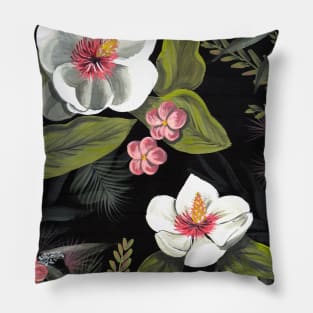 Magnolias Tropical Night Pillow