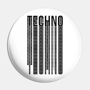 Techno typography logo Pin