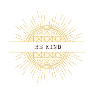 Be Kind Golden Star Mandala T-Shirt