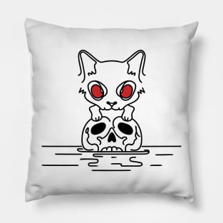 Cat Skull Pillow