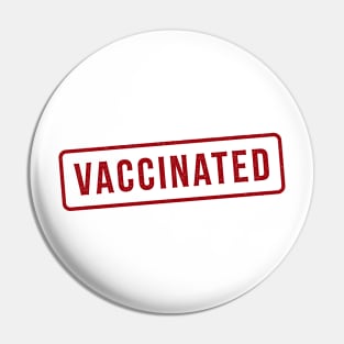 Vaccinated Stamp Pin