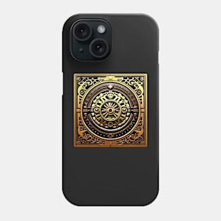 Vintage gold industrial steampunk mechanical mosaic sticker Phone Case