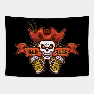 Pirate Skull Old Ales Tapestry