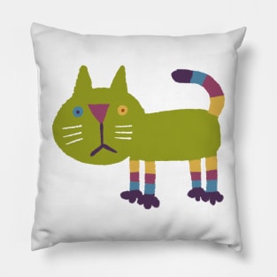 Colorful Cat Heads Pillow